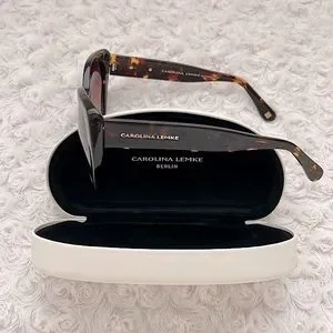 Carolina Lemke Tortoise Shell Gradient Lens Geometric Sunglasses CAROLINA LEMKE CL9637 Sunglasses: Designed for both men and  main image 4